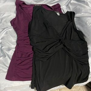 Two cinched ruched tops